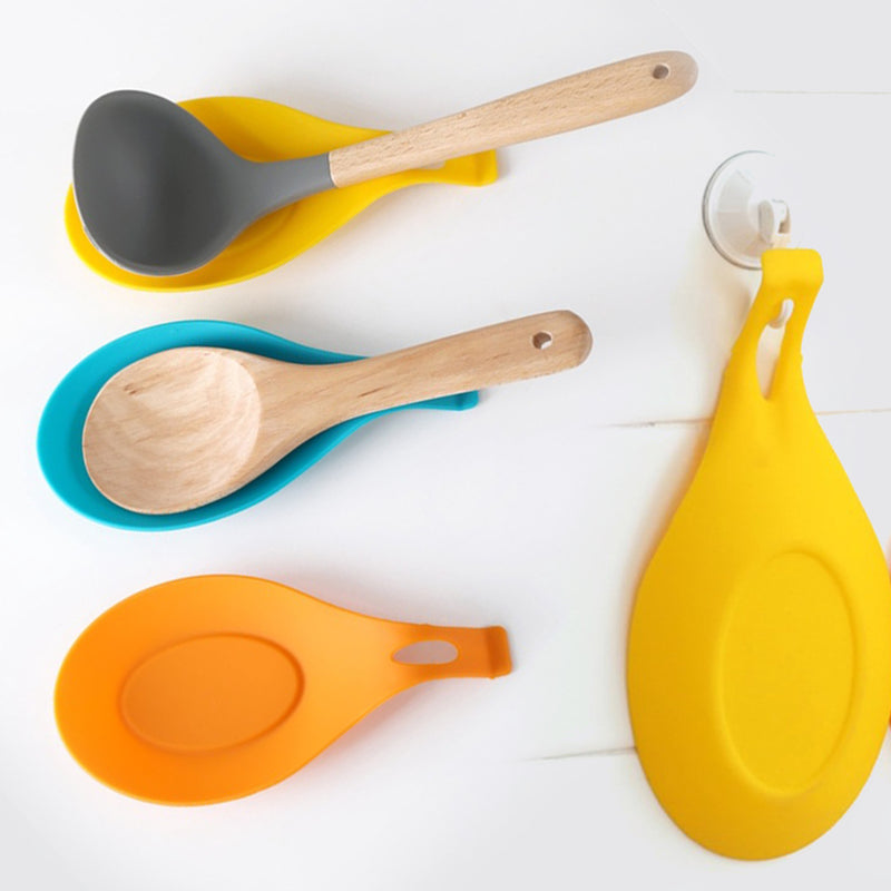 idrop Kitchen Silicone Soup Spoon and Utensil Pad / Alas Senduk Dapur Silikon / 硅胶汤勺垫
