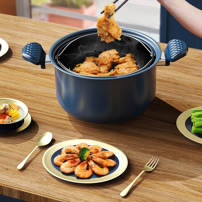 idrop [ 6.5L ] 27CM Multifunction Cooking Pot + Drainage Basket / Periuk Memasak Dengan bakul Basuh / 27CM多功能烹饪锅6.5L