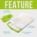 idrop Multifunction Kitchen Sink Retractable Cutting Chopping Board Water Draining Basket