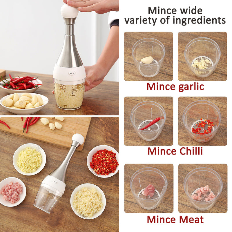 idrop Handheld Manual Press Blender Mixer Garlic Chopper / Alat Blender Tangan Jenis Tekan /