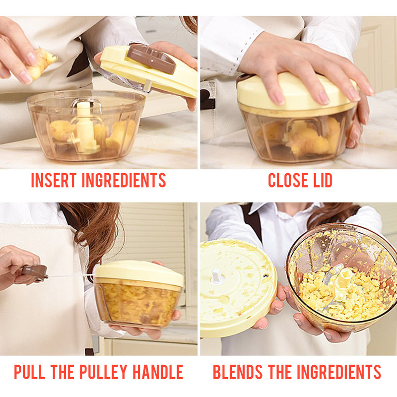 idrop Handheld Manual Speeder Chopping Blender for Vegetables & Meat / Pengisar Makanan Daging & Sayur -