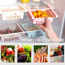 idrop Retractable Pull Out Kitchen Refrigerator Storage Organizing Box Tray