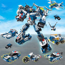 idrop [ ENLIGHTEN ] TRANSFORM MECHA Robot Police Transformer Toy