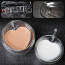 idrop [ 240ml ] Love Heart Inner Shape Glass Cup Double Insulated Layer / Gelas Minuman 2 Lapis Bentuk Hati / 240ML大号心形双层玻璃杯