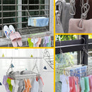 idrop [ 36Pcs Clipper ] Stainless Steel Clothing Laundry Railing Shelf Rack