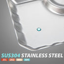 idrop Stainless Steel Food Tray Snack Plate SUS304 / Pinggan Makan Keluli Tahan Karat / 正方形304不锈钢格碟(饺子盘) [ 17.5 X 17.5 X 2.5CM ]