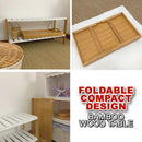idrop WOODEN BAMBOO PALLET Foldable Lazy Table / Meja Lipat Kayu Buluh / 木质懒人桌子 [ 30CM x 50CM ]