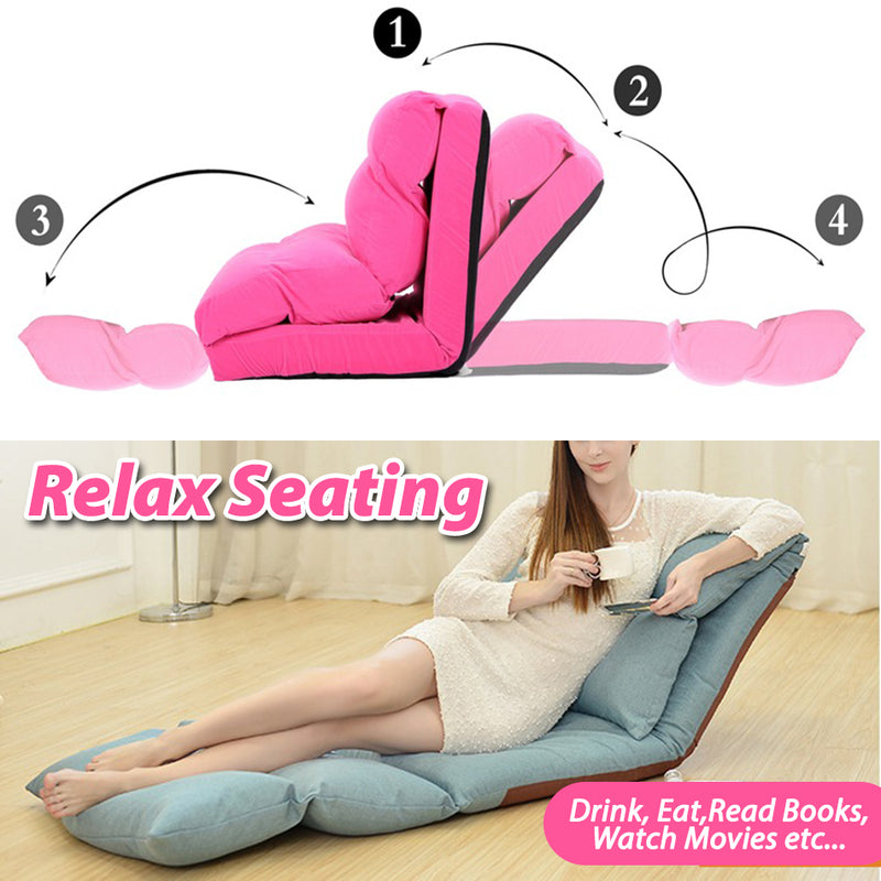idrop [ SINGLE ] Foldable Long Floor Lounge Lazy Sofa Chair / Kerusi Baring Lipat /  加长懒人躺椅 [ 210CM L x 65CM W ]
