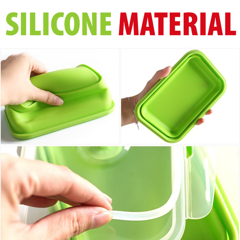 idrop [ 4PCS ] Collapsible Foldable Food Storage Box / Kotak Simpan Makanan / 四件套折叠碗 [ 350ml / 500ml / 800ml / 1200ml ]