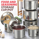 idrop [ 4 IN 1 ] Stainless Steel Taste Cup Kitchen Food & Seasoning Container with Lid Cover / Mangkuk Cawan Simpanan Makanan & Perencah / 14 16 18 20公分味盅(磁)青盒(TASTE CUP)