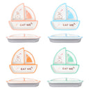 idrop Childrens Sail Boat Shape Ceramic Plate / Pinggan Makan Seramik Kanak Kanak Bentuk Kapal / 陶瓷帆船儿童餐盘