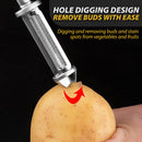 idrop SUS304 Stainless Steel Handheld Fruit Vegetable Slicer Peeler and Shredder / Alat Pengupas Penghiris Sayur dan Buah Keluli Tahan Karat / SUS304不锈钢手持式果蔬切片机削皮撕碎机
