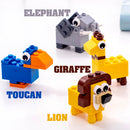 idrop Kid's Animal Building Block Sharpener [ 24pcs per set | Lion & Elephant / Giraffe & Toucan ]