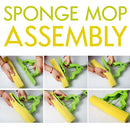 idrop Folding Sponge Mop - Foldable Extendable Absorbent Sweeper