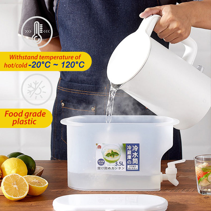 idrop [ 3.5L ] Cold Water Bucket Drinking Water Container with Faucet / Bekas Air Minuman / 3.5L塑料冷水桶