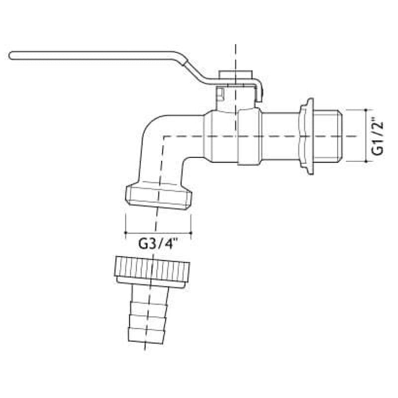 idrop [ 1/2" ] Quick Open Faucet Pipe / Paip Air Senang Buka / 1/2^快开水龙头