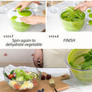 idrop [ 5 Liter ] Vegetable Salad Spin Dryer & Washer Spinner Dehydrator / Mangkuk Pemutar Pencuci dan Pengering Sayur / 脱水器