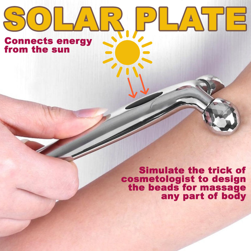 idrop 3D Roller Face Body Massager with Solar Micro Current Alat U