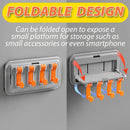 idrop Wall Mounted Waterproof Foldable Multifunction Hook Rack / Rak Cangkuk Lipat Dinding Pelbagai Guna /  (强力胶)折叠免打孔置物架