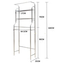 idrop [ 3 LAYER ] Steel Washing Machine Laundry Rack Shelf for Toilet & Bathroom / Rak Keluli Mesin Basuh Tandas dan Bilik Air / 洗衣机三层带毛巾杆不锈钢