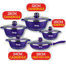 idrop [ 13PCS ]  Ceramic Granite Alloy Non Stick Coating Kitchen Cooking Deep Fry Pan Pot Casserole Set  / Set Periuk Memasak [ Include FREE Gift ]
