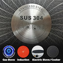 idrop 42CM Kitchen Honeycomb Non Stick Cooking Frying Wok SU304 Stainless Steel with Lid Cover -