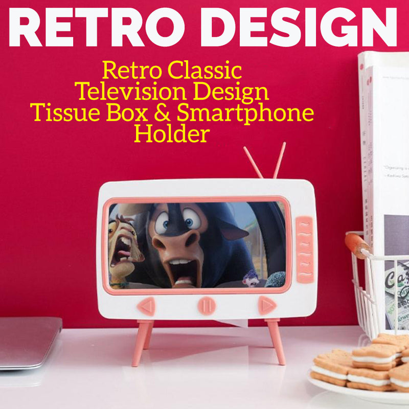 idrop [ 2 IN 1 ] TV Design Tissue Box & Smarphone Holder