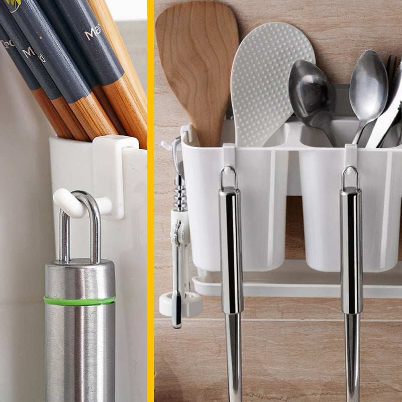 idrop Wall Mounted 3-Cup Kitchen Utensil Drainage Holder