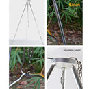 idrop [ SHIP FROM OVERSEA ] Camp Fire Folding Cooking Tripod Foldable Aluminum Alloy for Hanging Cooking Pot / Tripod Gantung Kuali Masak Berkhelah / 户外用品野营三脚架营火三角架吊锅炊烧烤架便携式装备篝火烤肉架