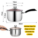 idrop [ 18CM ] [ 2300ml ] Stainless Steel Milk & Soup Cooker Pot