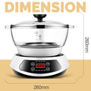 idrop [ 2.4L ] 1200W Multifunction Glass Hot Pot Electric Cooker Cooking Pot