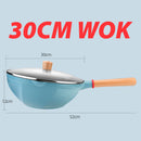 `idrop [ 30CM / 18CM ] Nonstick Kitchen Cooking Wok & Milk Pan / Kuali dan Periuk Tidak Lekat / 京瓷蓝回飞单柄不粘炒锅30CM京瓷蓝回飞不粘奶锅18CM