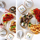 idrop 20PCS Moon Dish Ceramic Tableware Platter Set