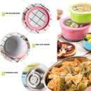 idrop [ 3 IN 1 ] Round Portable Food Storage Container Stainless Steel Lunchbox / Bekas Makanan Mudah Alih / 圆形硅胶盖保鲜盒(特得美 )