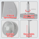 idrop Foldable Fan 3+1 Speed Portable Build In 7200mAh Battery