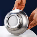 idrop [ 560ml ] 14CM Stainless Steel Heat Insulation Seal Lid Food Bowl / Mangkuk Makanan Penutup Penebat Panas Tahan Karat / 304全钢密封不锈钢钻石碗双层隔热碗带密封盖)