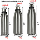idrop [ 1L / 1.5L / 1.8L ] Full Stainless Steel Drinking Heat Insulation Water Bottle Flask with Handle / Botol Minuman Mudah Alih Keluli Tahan Karat / 全不锈钢带把手保温保温瓶