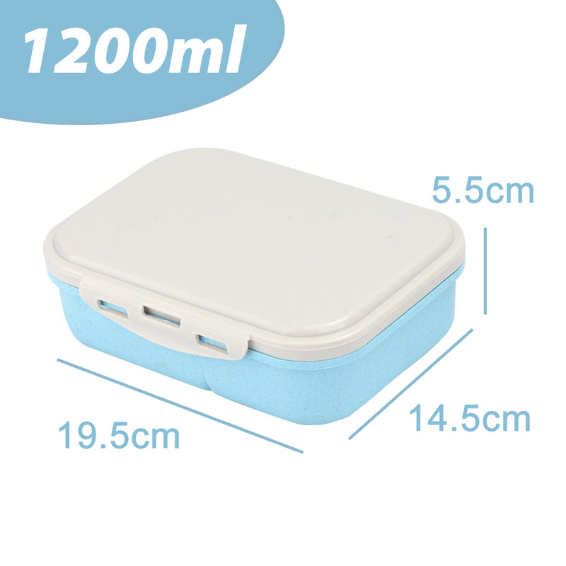 idrop [ 1200ml ] Portable Lunch Box / Bekas Makanan / 塑料饭盒＋勺叉(麦香) [ FREE SPOON & FORK ]