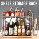 idrop [ 2 LAYER ] Stainless Steel Kitchen Supply Rack + Utensil & Cutting Board Storage