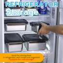 idrop [ 1000ml + 2000ml ] SUS316 Stainless Steel Antibacterial Rectangle Food Container Food Grade Heat Resistant Lunch Box / Bekas Makanan Keluli Tahan Karat Tahan Panas / 316材质抗菌不锈钢2件套保鲜盒长方形(1000ML+2000ML)