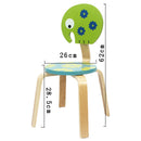 idrop Children Wooden Study Sitting Stool Chair with Animal Design