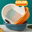 idrop Kitchen Drain Wash Basket for Fruits Vegetables & Plate Dishes / Bakul Basuh Buah Sayur dan Pinggan Mangkuk / 可悬挂塑料沥水蓝