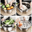 idrop [ 3 IN 1 ] 28CM Multifunction Kitchen Washing Rinsing Slicing Grating Bowl Set
