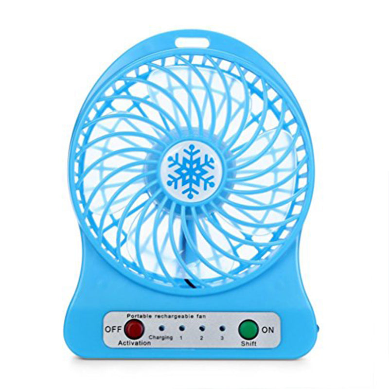 idrop Portable Electric USB Mini Fan LED Light Rechargeable Battery