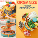 idrop [ 1 LAYER / 3 LAYER ] Hotpot Rotatable 360° Food Display Platter / Bekas Hidang Penyediaan Makanan Hot Pot / 塑料一&三层旋转火锅盘
