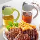 idrop 300ml Portable Kitchen Glass Oil Seasoning Mug Cup Bottle Container