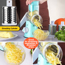 idrop [ 3 In 1 ] Kitchen Multifunction Hand Manual Vegetable Cutter Slicer Shredder Grater / Alat Pengisar Pemotong Penghiris Sayur / 【三合一】厨房多功能手动手动切菜机切片机刨丝器