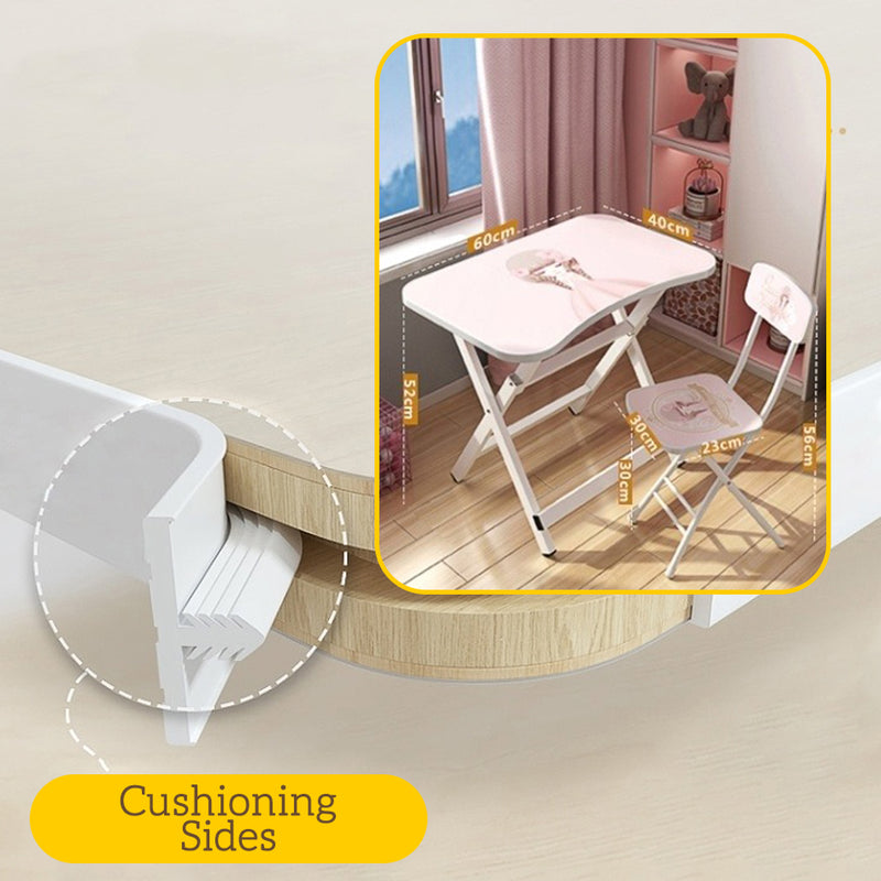 idrop Children Foldable Study Table Desk & Chair Set