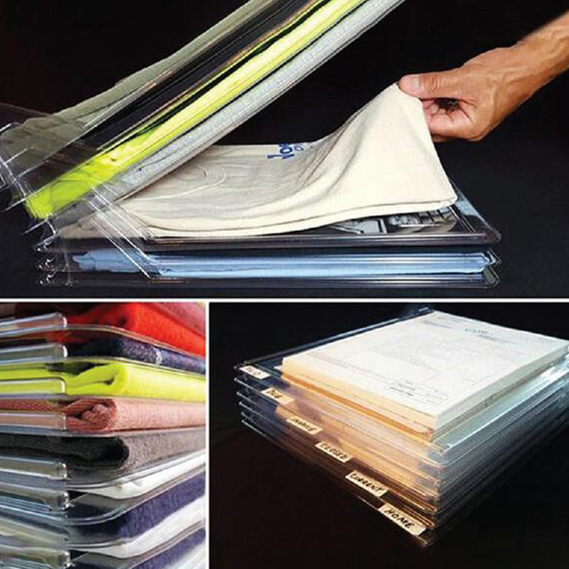 idrop CLOTHING FILE - 10 PACK Shirt Organizing System Storage Rack