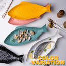 idrop Ceramic Fish Shape Design Food Plate / Pinggan Penghidang Makanan Bentuk Ikan / 陶瓷鱼形盘